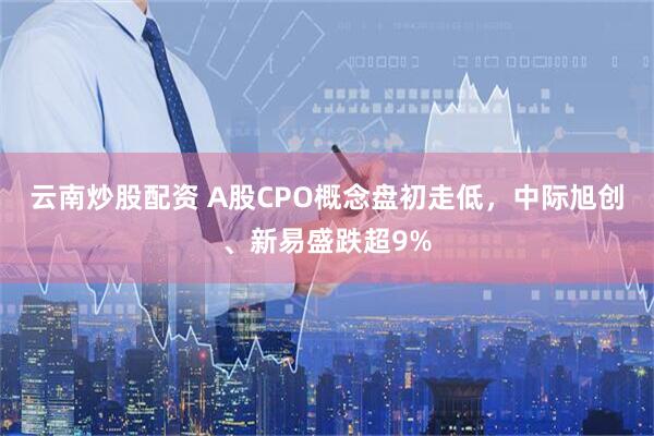 云南炒股配资 A股CPO概念盘初走低，中际旭创、新易盛跌超9%